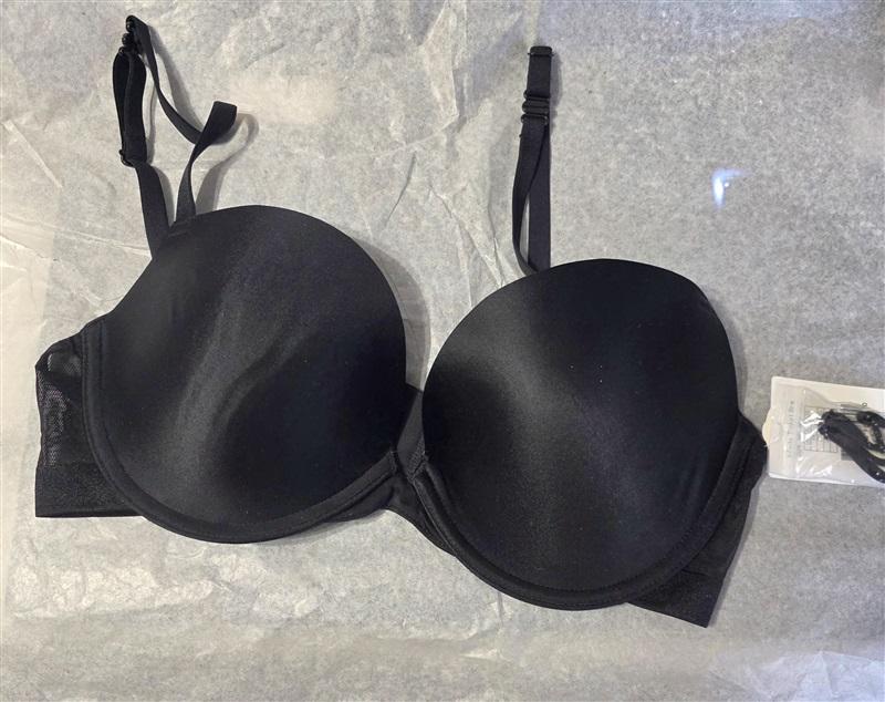 NWT Le Mystere 32D Infinite T-Shirt Bra Underwire Bra 3324 Black 130818