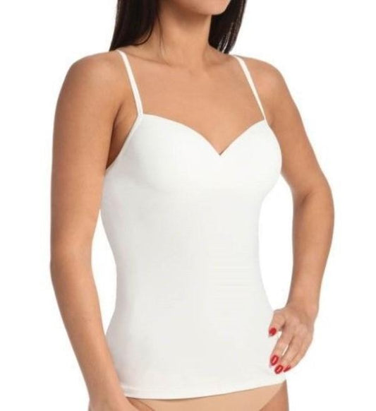 NWTD Hanro 32B Allure Bra Camisole 1462 Off White Slimming Smooth 130823