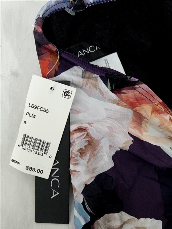 NWT La Blanca Island Goddess 14 Floral Twist Tankini Swim Top 130841