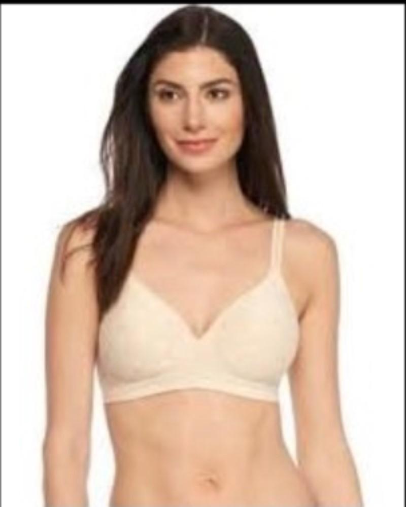 NWOT Hanes 2XL Platinum Perfect Cover Wireless T-Shirt Bra HP08 Beige Dot 130846