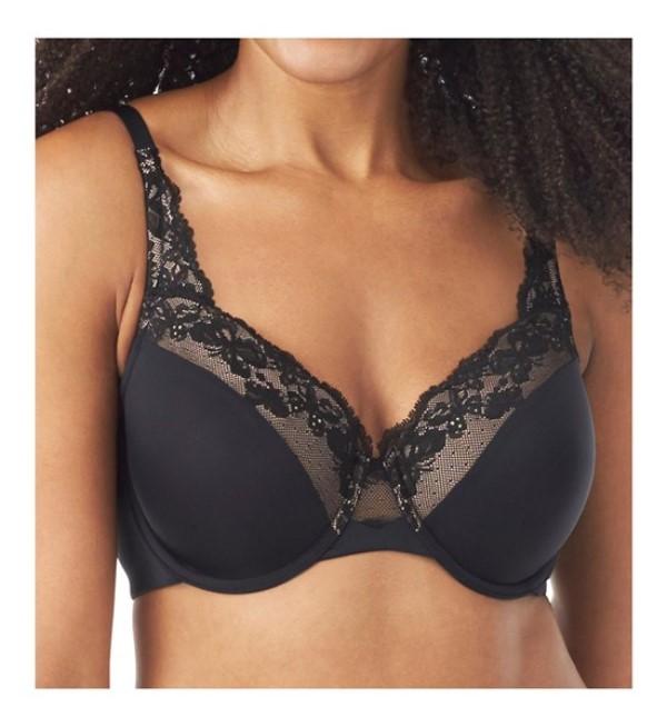 NWOt Olga 40D Cloud 9 Lace Underwire Contour Bra GF7961A Black 130852