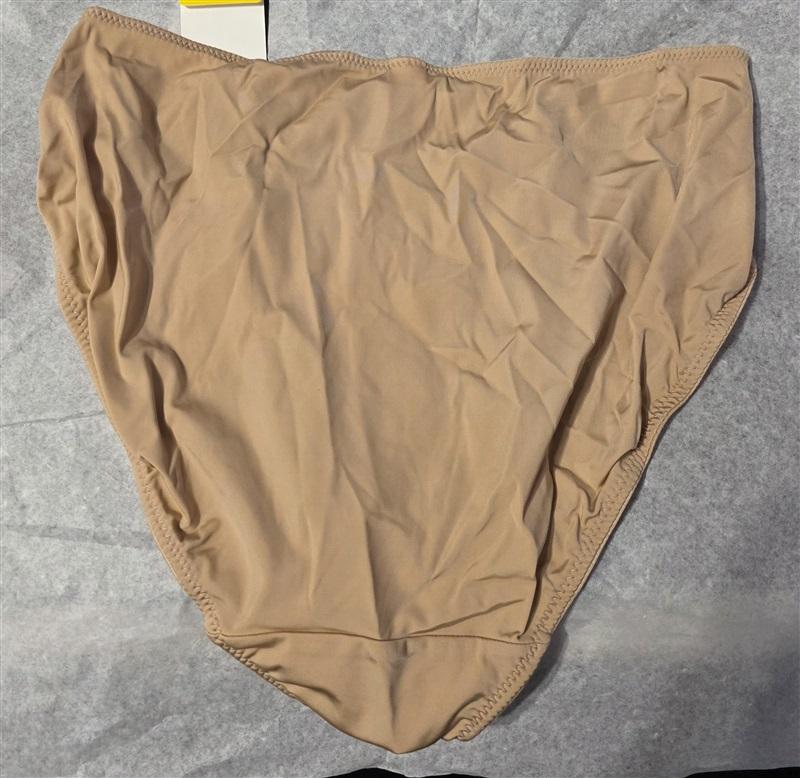 NWT Wacoal Med 841257 Lace Impression High Cut Brief Beige 130865