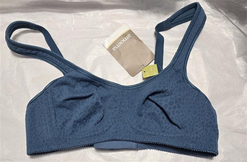 NWT Amoena 34AA Mona Soft Cup Mastectomy Bra 0614 Teal 130890