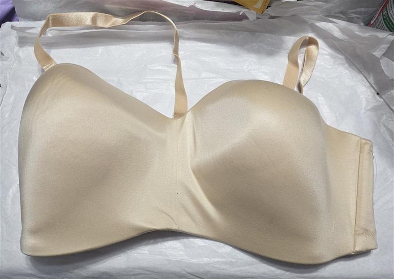 NWOT Wacoal 38DDD Staying Power Wireless Strapless Bra 854372 Beige 130894