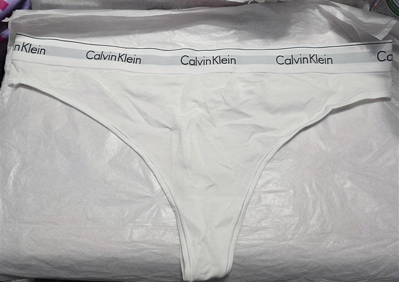 NWOT Calvin Klein 3XL Plus Size Modern Cotton Thong QF5117 White 130898