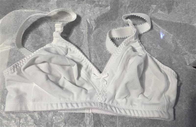NWT Bali 40D Cotton Double Support Wirefree Bra 3036 White 130901
