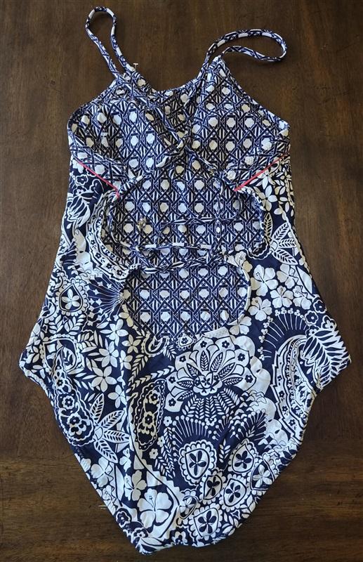 NWOTD Tommy Bahama 12 Navy Paisley Reversible 1PC Swimsuit 130907