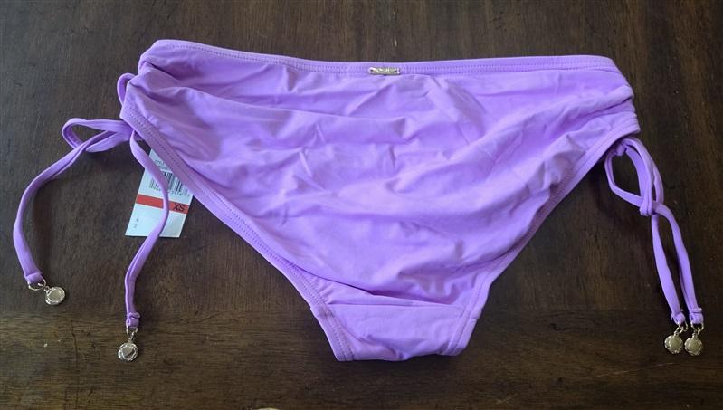 NWT Anne Cole XS Live In Color Alex Side Tie Bikini Bottom Purple 130917