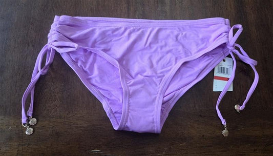 NWT Anne Cole XS Live In Color Alex Side Tie Bikini Bottom Purple 130917