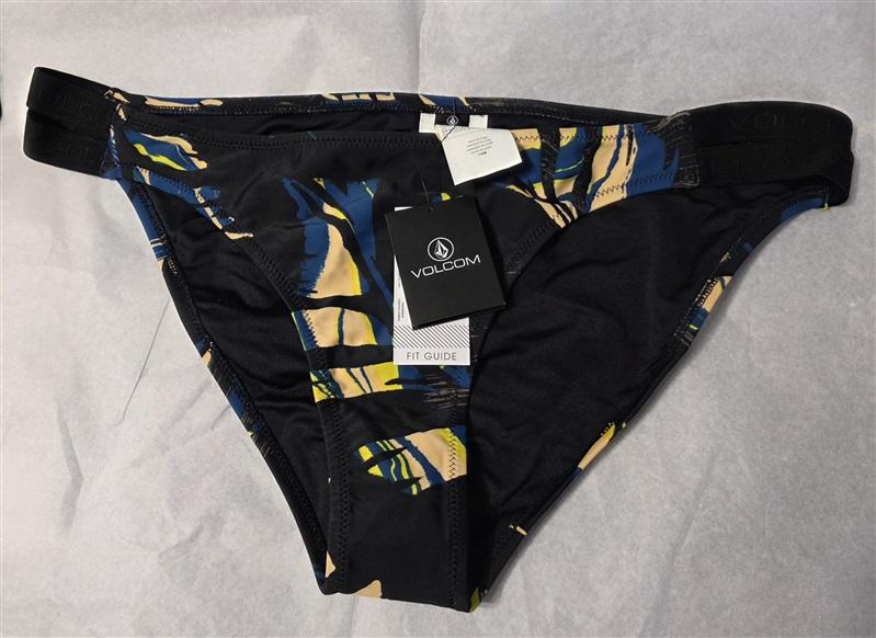 NWT Volcom M Lost Marbles Palm Strappy Full Bikini Swim Bottoms 130928