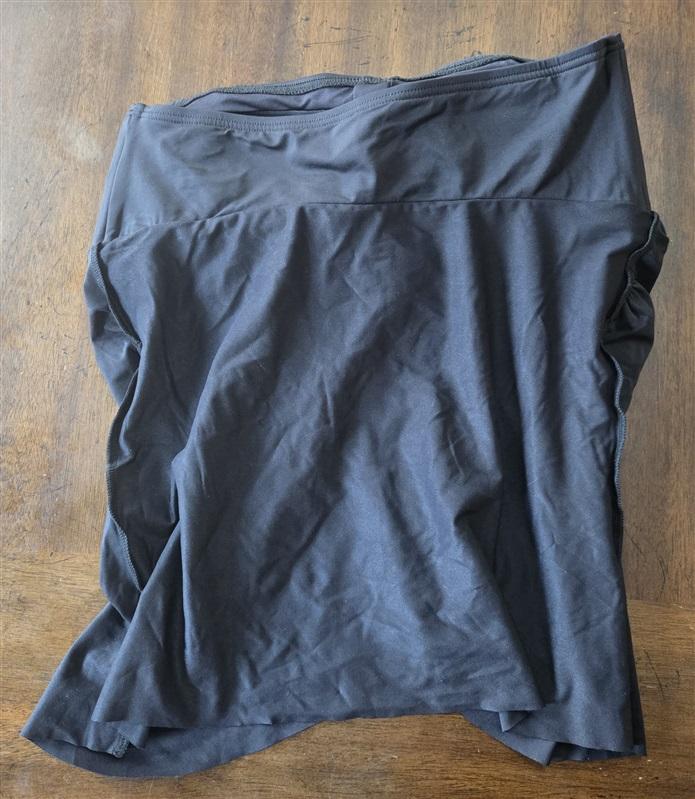 NWT Vince Camuto Black Draped S Solid Halter Bandeau Tankini Swim Top 115966