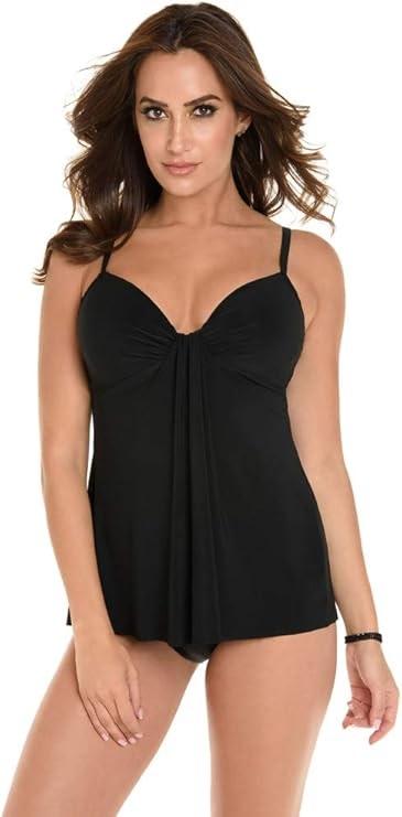 NWT Miraclesuit Marina 8 Tankini Top Peacock Blue Underwire 130943