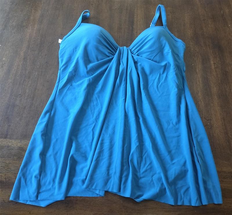 NWT Miraclesuit Marina 8 Tankini Top Peacock Blue Underwire 130943