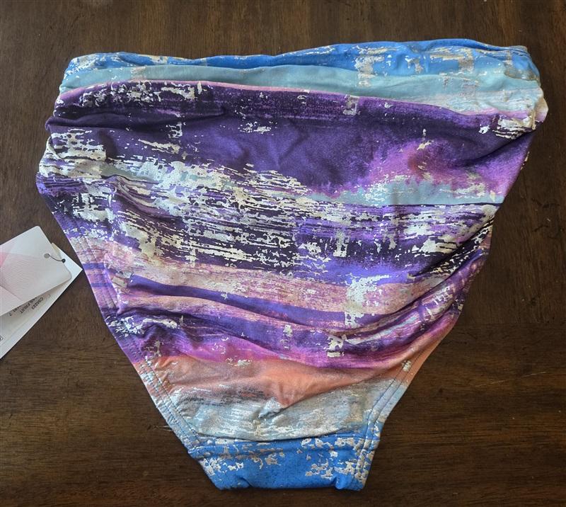 NWT Carmen Marc Valvo M Passion Fruit Hi Waist Bikini Swim Bottom 130944