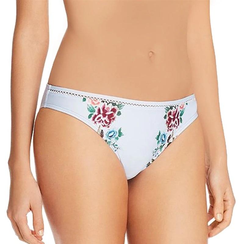 NWT Lucky Brand L Zen Garden Hipster Bikini Bottom Blue 130949