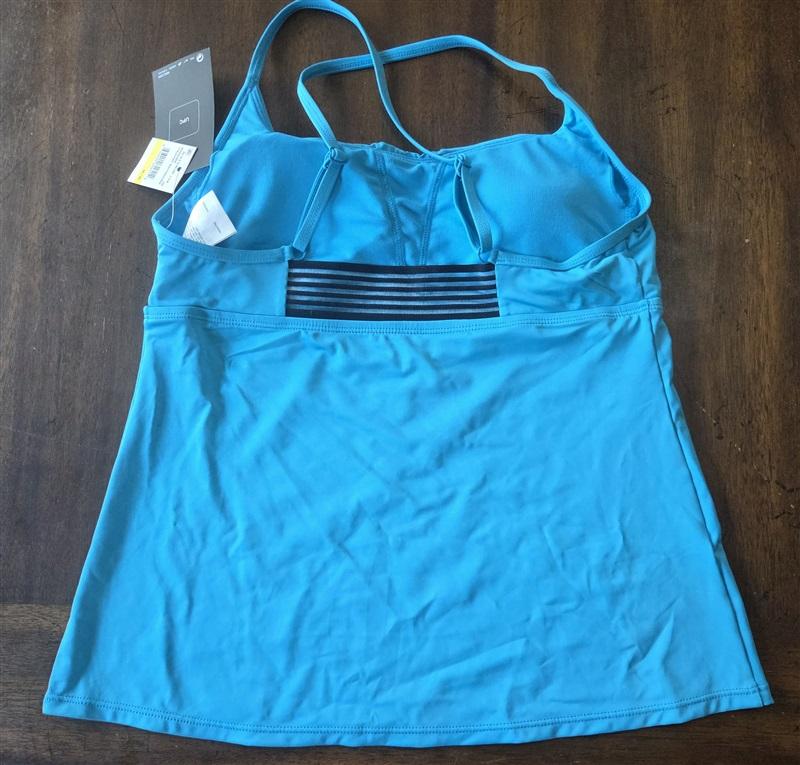 NWT Nike M Blue Illusion Cross-Back Tankini Top 130951