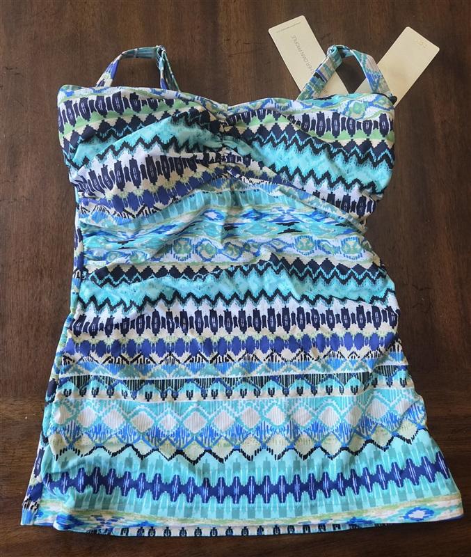 NWT Profile by Gottex 34D Origami Tankini Swimsuit Pink 130955