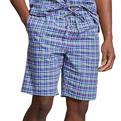 NWT Ralph Lauren M Classic Woven Sleep Short Blue Mini Gingham/Pink 131022