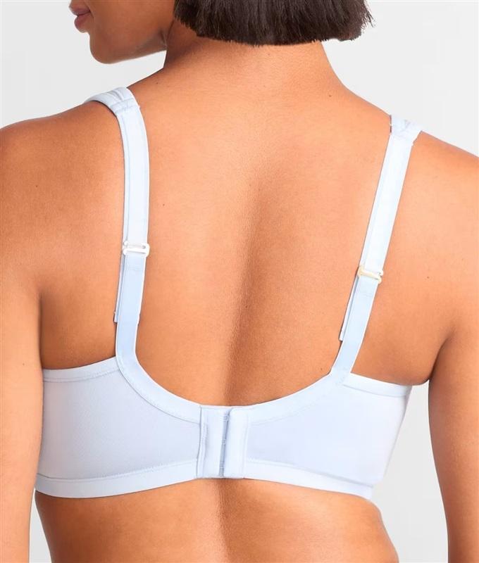 NWT Natori Yogi 32D Yoga Sports Bra 731050 Misty Blue 131063