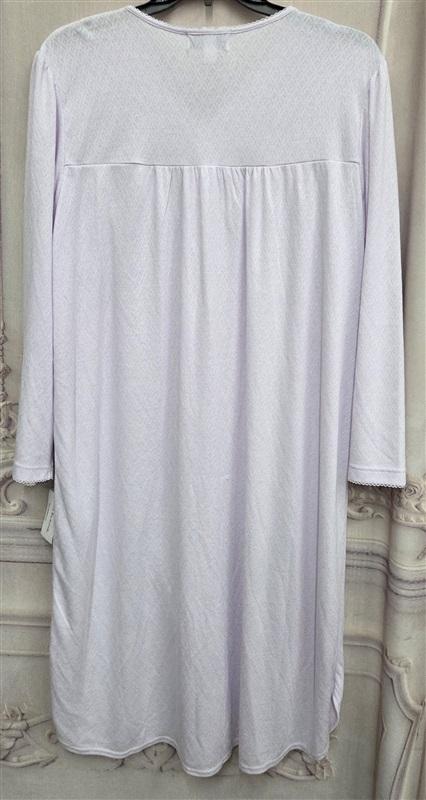 NWT Miss Elaine 3X Honeycomb Pointelle Cuddle Knit Nightgown Purple 131086
