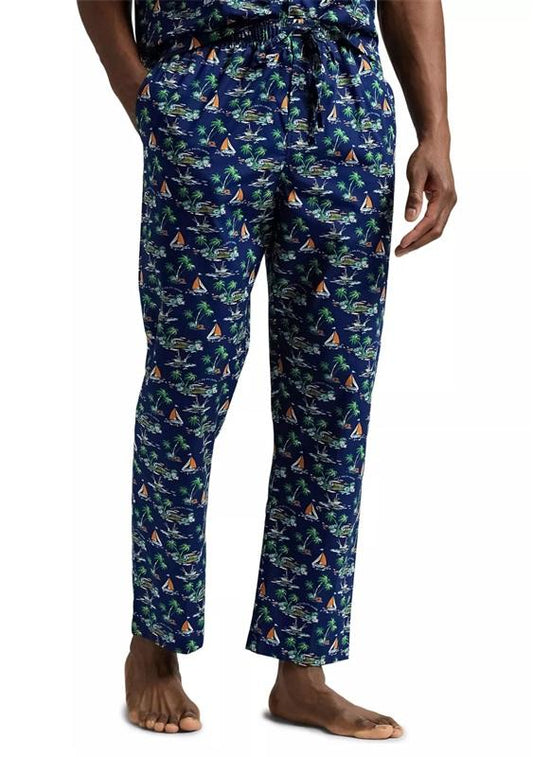 NWT Ralph Lauren XL Classic Woven Sleep Pants Pajama Tropical Island 131140