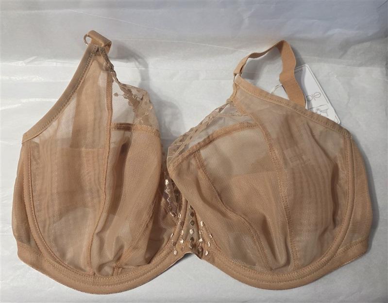NWT Elomi 36I USA Matilda Underwire Plunge Bra EL8900 Beige 131154