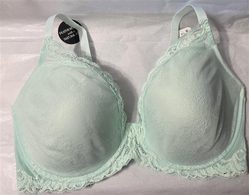 NWT Natori 34DDD Feathers Bra Plunge Contour 730023 Green 131164
