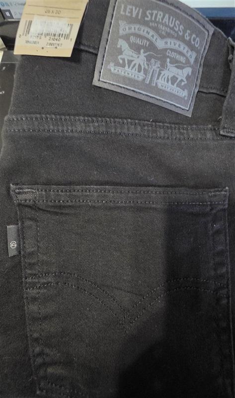 NWT Levis 26x30 High Rise Skinny Straight Leg 721 Jeans Black Denim 131191