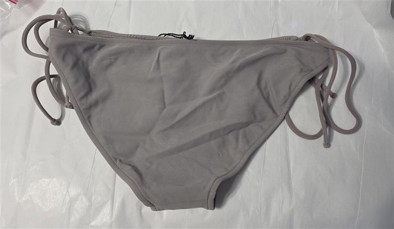 NWT Rachel Pally M Ibiza Tie Side Bikini Gray Cement Swim Bottom 131204