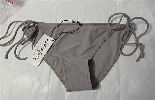 NWT Rachel Pally M Ibiza Tie Side Bikini Gray Cement Swim Bottom 131204