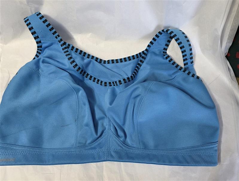 NWOTD Glamorise 44D No Bounce Cami Sports Bra 1066 Blue 131213