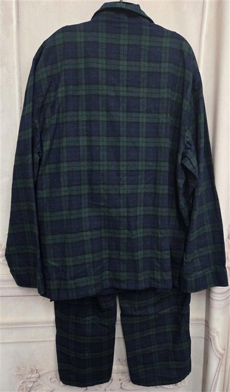 NWT LL Bean XXL Scotch Plaid Sleepwear Lounge Pajama Set Black Watch 131228