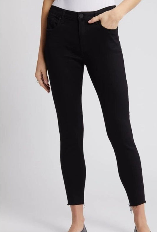 NWOT KUT From Kloth 10 Donna Fab Ab High Waist Ankle Skinny Jeans Black 131245