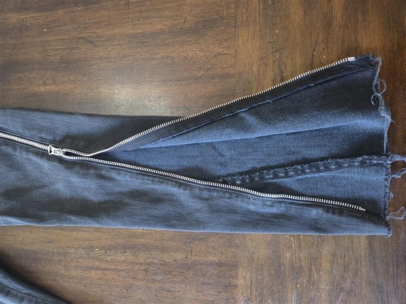 NWOT Rag & Bone 25 Nina High Rise Straight Side Zip Jeans Black 131246