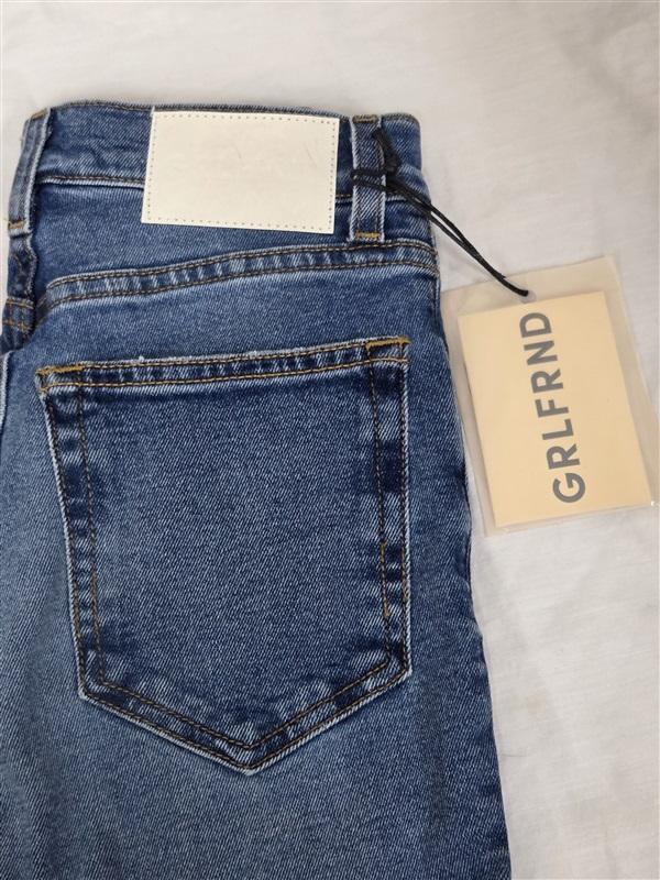 NWT GRLFRND 27 The Piper Super High Rise Stretch Slim Jeans Button Fly 131272