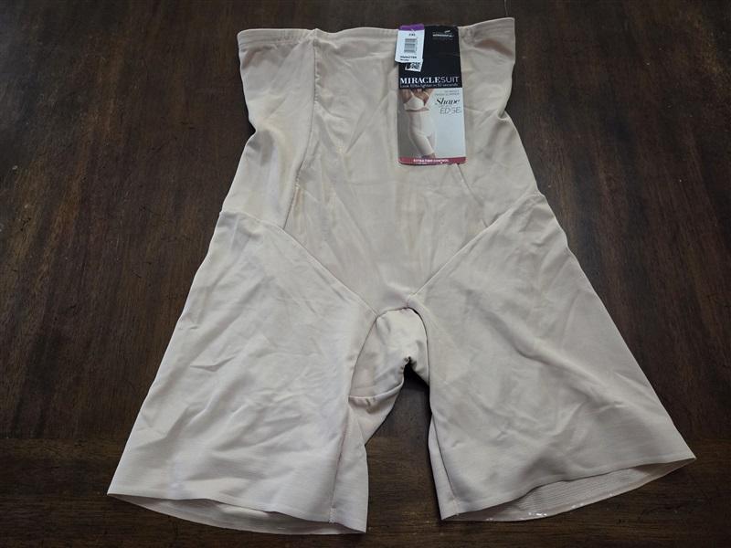 NWT MiracleSuit XL Hi Waist Brief Shaper Wonder Edge 2709 Beige 131278