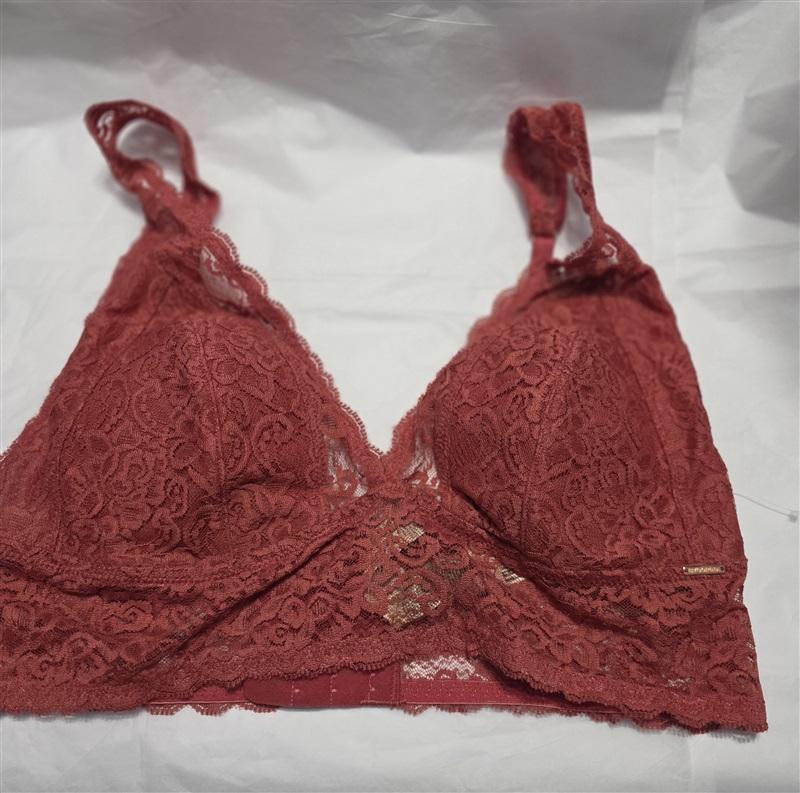 NWOT Dorina Lana XL Longline Wirefree Rose Coral Lace Padded Bra 131283