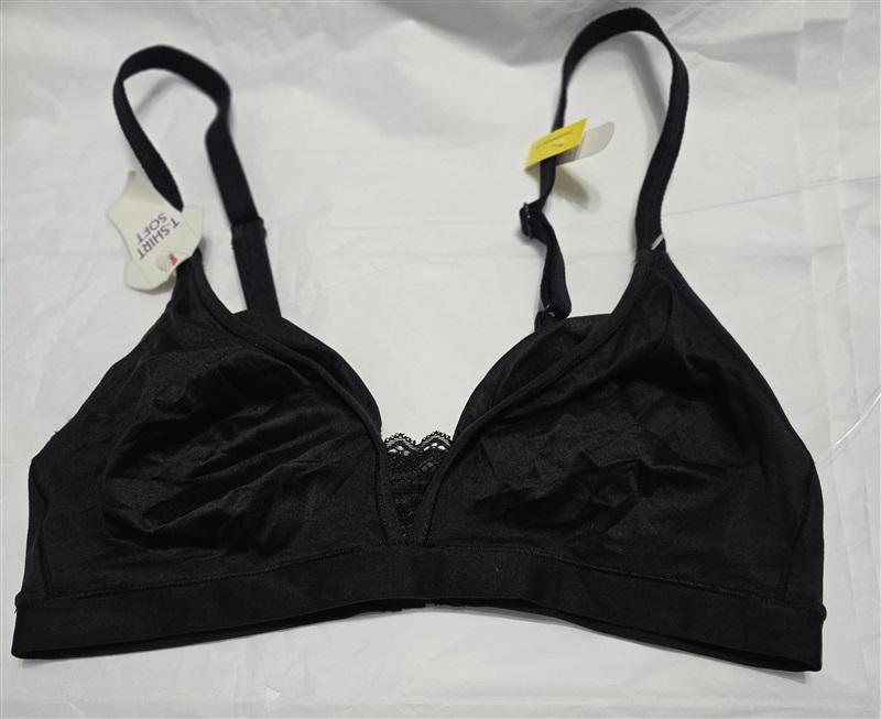 NWT Hanes M Ultimate T-Shirt Bra Wirefree HU26 Black 131284