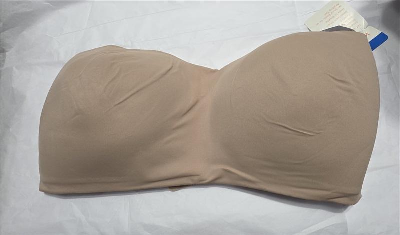 NWTD Warners XL Easy Does It Strapless Wireless Bra RY0161A Beige 131305