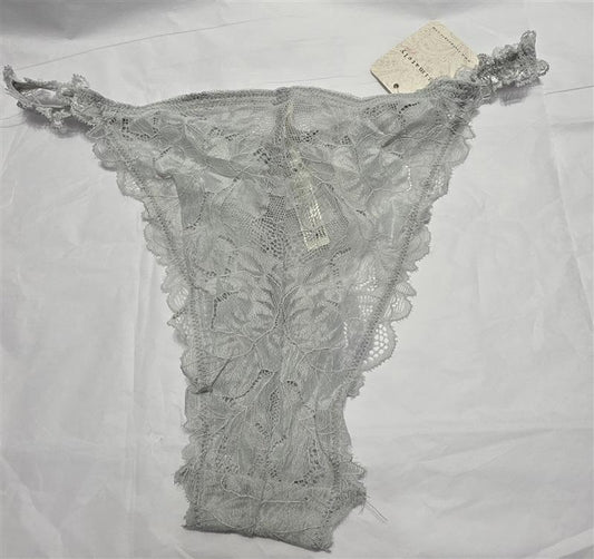 NWT Free People S Lace Truth Sayer Gray Thong Panties 131315