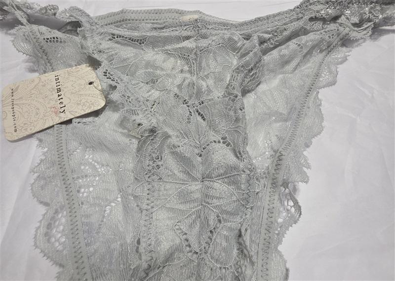NWT Free People S Lace Truth Sayer Gray Thong Panties 131315