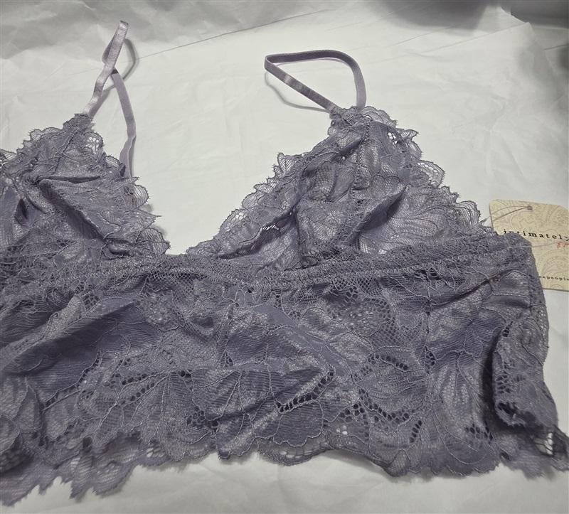 NWT Intimately Free People S Long Line Lace Bralette Lilac Purple 131319