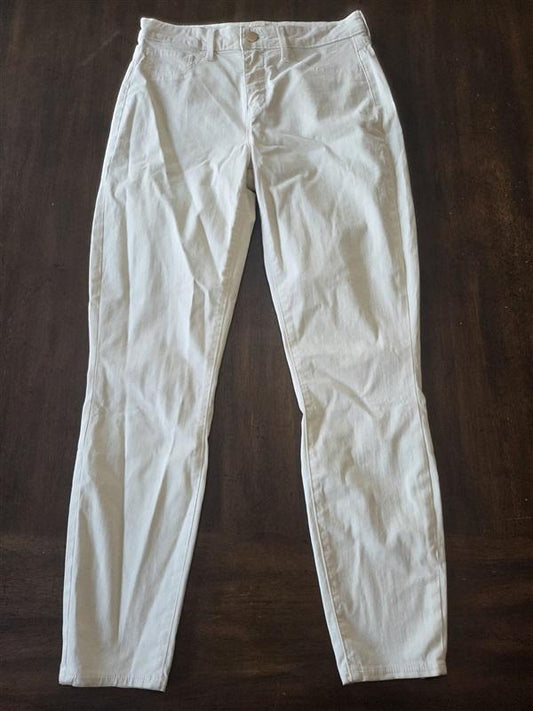 NWOT l'Agence 27 Margot High Rise Skinny Pants Trouser Vintage White 131333