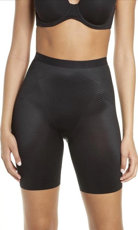 NWOT Spanx XS Thinstincts 2.0 Mid-thigh Short 10234R Black 131338