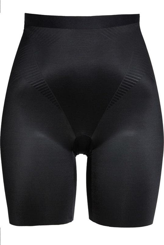 NWOT Spanx XS Thinstincts 2.0 Mid-thigh Short 10234R Black 131338