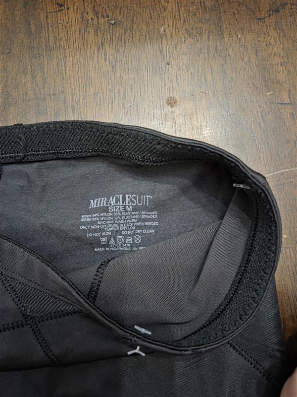 NWOT MiracleSuit M Instant Tummy Tuck Hi-Waist Thigh Slimmer 2419 Black 131356