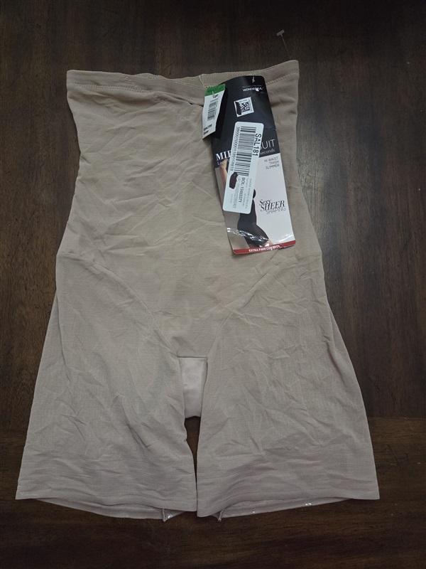NWT Miraclesuit L Hi-Waist Thigh Slimmer 2789 Beige 131359
