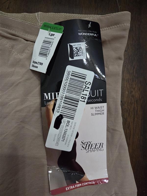 NWT Miraclesuit L Hi-Waist Thigh Slimmer 2789 Beige 131359