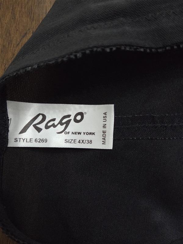 NWT Rago 4x Capri Pant Liner Power Mesh Fabric Extra Firm 6269 Black 131366
