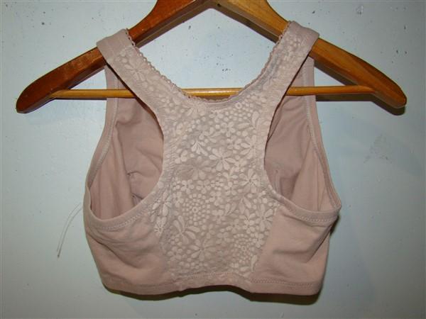 NWOT Glamorise 40 DD/F Complete Comfort Cotton T-Back Bra 1908 Beige 131373